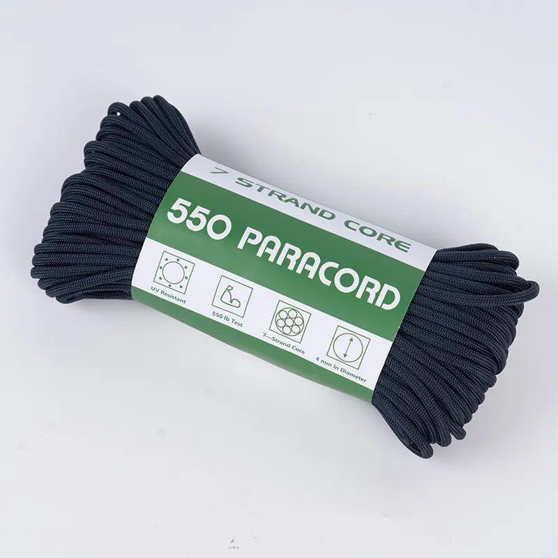 7 Strand Core 4mm Solid Biru peteng 550 Polyester Paracord